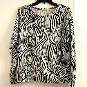 Retrology, zebra print top, size M